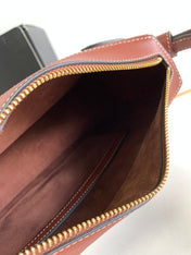 TRIOMPHE CLASSIC 25 WHITE BROWN CALFSKIN