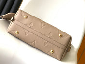 CARRYALL PM 29 BEIGE MONOGRAM GRAINED COWHIDE LEATHER