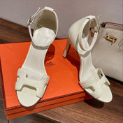 PREMIERE 115 SANDAL IN WHITE CALFSKIN