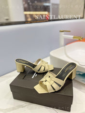 SL TRIBUTE MULES FLAX CALFSKIN