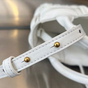 CANDY ARCO TOTE 20 IN WHITE SOFT LAMBSKIN