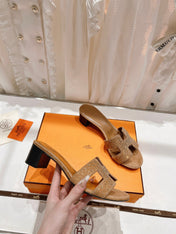 OASIS SANDALS CARAMEL LAMBSKIN ATTACH CRYSTAL