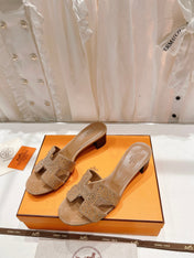 0ASIS SANDALS CARAMEL LAMBSKIN ATTACH CRYSTAL