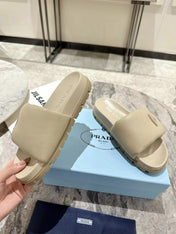 PRA SHEARLING SLIDES CREAMY WHITE LAMBSKIN