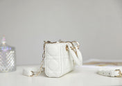 LADY D-JOY MICRO 16 IN WHITE LAMBSKIN