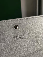 VARENNE CONTINENTAL WALLET 19 IN GRAY GOYARDINE CANVAS