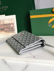 VARENNE CONTINENTAL WALLET 19 IN GRAY GOYARDINE CANVAS