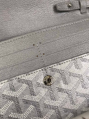 VARENNE CONTINENTAL WALLET 19 IN GRAY GOYARDINE CANVAS