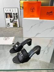 Gigi 50 Sandal Black Calfskin