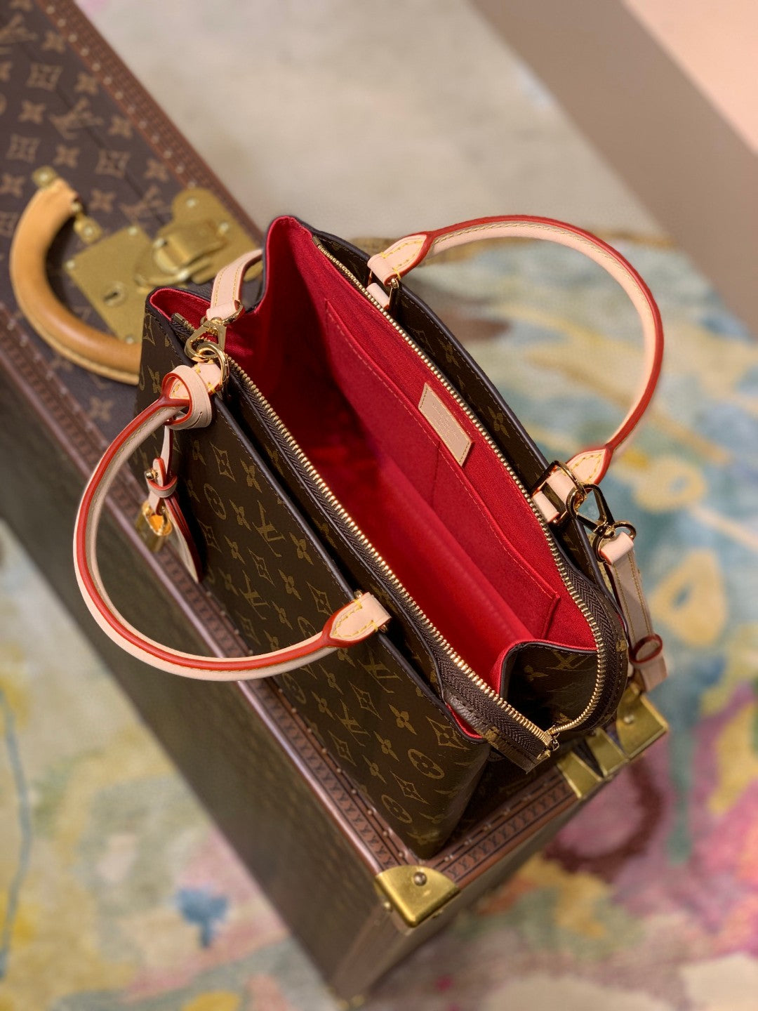 PETIS PALAIS 29 BROWN MONOGRAM CANVAS