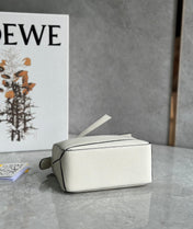 LOE MINI 18 PUZZLE BAG IN WHITE CALFSKIN