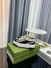 GG SNEAKER FLATFORM BLACK CANVAS