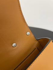 FENDI MINI FIRST SIGHT 13 BAG IN COPPER BROWN CALFSKIN WITH SILVER HARDWARE