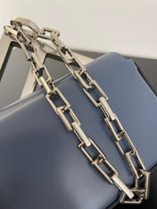 FENDI MINI FIRST SIGHT 13 BAG IN PIGEON BLUE CALFSKIN WITH SILVER HARDWARE