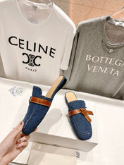 LW GATE BELTED MULE AEGEAN DENIM