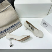 LW TOY PUMP 95 WHITE CALFSKIN