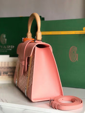 SAÏGON PM BAG 28 IN BABY PINK GOYARDINE CANVAS AND CALFSKIN