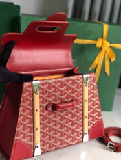 SAÏGON PM BAG 28 IN PERSIAN RED GOYARDINE CANVAS AND CALFSKIN