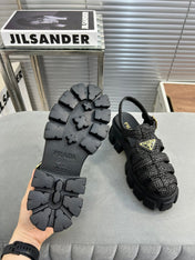 Pra Monolith Crochet Cage Sandals 55 Black
