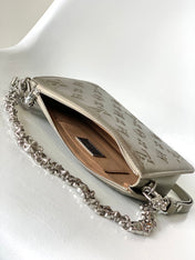 LV 25S LEXINGTON PREMIUM ORIGINAL HANDBAG 21 IN BEIGE GRAY MOONOGRAM CALFSKIN SHIMMERING METALLIC GOLD