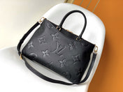LV 25S TRIANON MM BAG 36 IN BLACK CALFSKIN GOLD HARDWARE