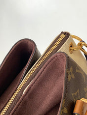LV 25S OPÉRA MEDIUM BAG 36 IN BROWN AND CREAM MONOGRAM CALFSKIN GOLD HARDWARE