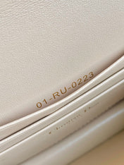 MINI CHAIN BAG 17 IN BEIGE CALFSKIN
