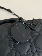 D-JOY BAG 22 IN BLACK LAMBSKIN