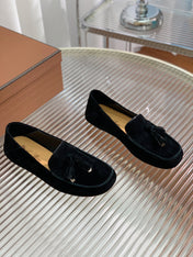 LP DOT SOLE WALK LOAFERS BLACK SUEDE