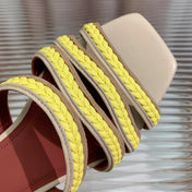 LP SPRIGHTLY CHARMS FLAT SANDAL LEMON CALFSKIN