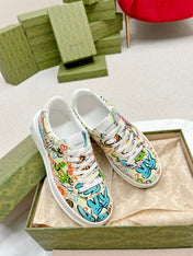 GG TRAINER SAGE CALFSKIN WITH RABBIT PATTERN