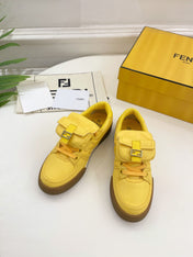FENDI TRAINER SNEAKER IN CORN YELLOW LAMBSKIN