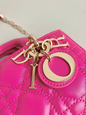 MINI D-JOY BAG 17 IN HOT PINK LAMBSKIN