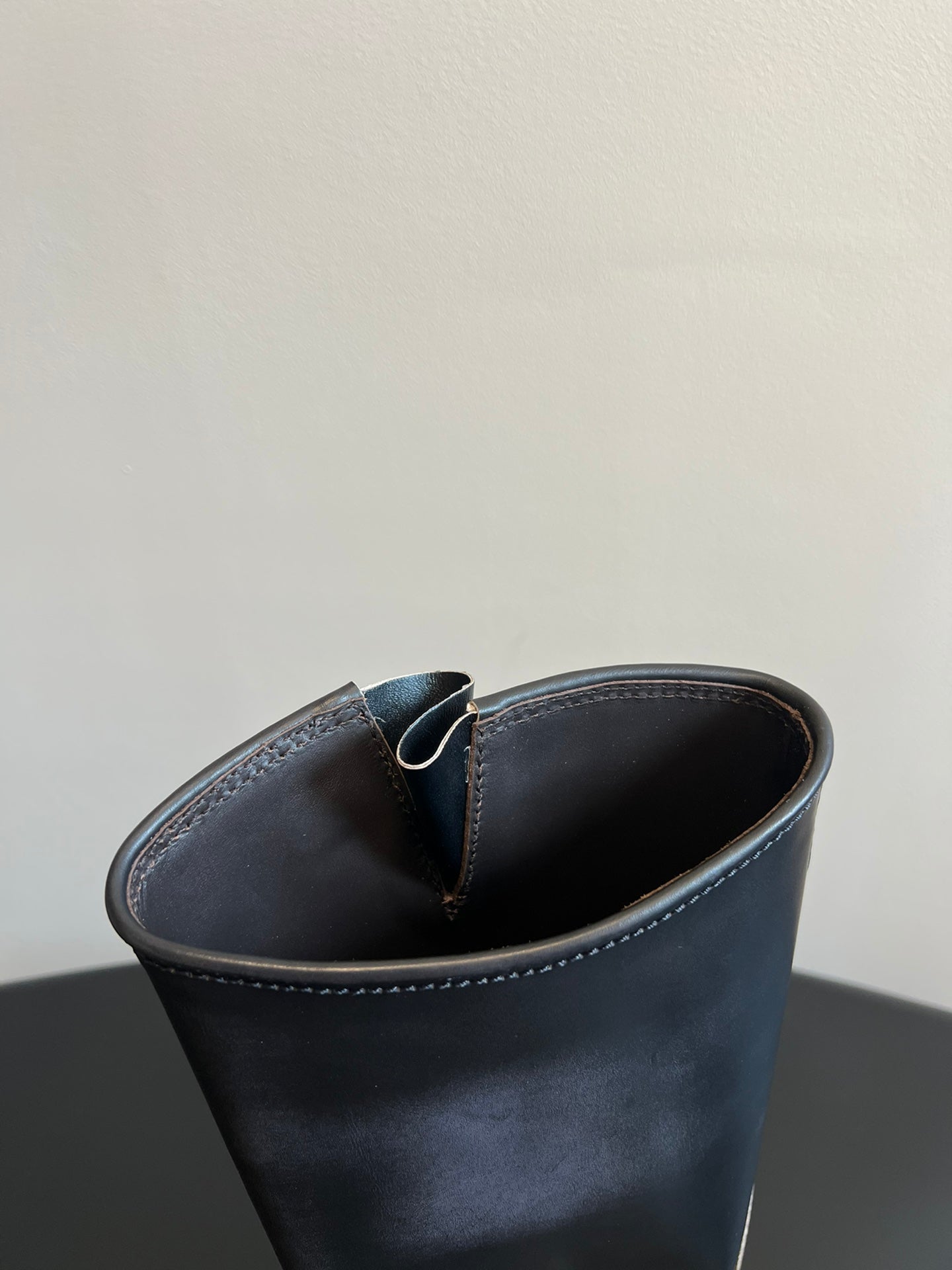 MIUMIU 26S KNEE-HIGH BOOTS IN BLACK CALFSKIN SILVER HARDWARE