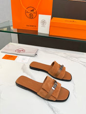 Giulia Sandal Tan Suede Tan Calfskin