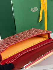 MONTE-CARLO PM CLUTCH 25 IN CLASSIC RED GOYARDINE CANVAS
