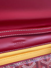 MONTE-CARLO PM CLUTCH 25 IN CLASSIC RED GOYARDINE CANVAS
