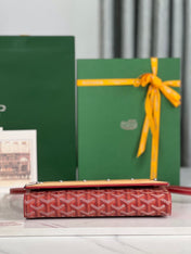 MONTE-CARLO PM CLUTCH 25 IN CLASSIC RED GOYARDINE CANVAS