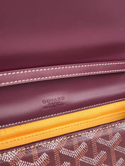 MONTE-CARLO PM CLUTCH 25 IN WINE RED GOYARDINE CANVAS