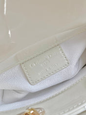 MINI D-JOY BAG 17 IN WHITE LAMBSKIN