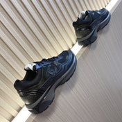 CHANEL 26S SNEAKER 35 MM IN BLACK FABRIC AND CALFSKIN LOW TOP