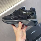 CHANEL 26S SNEAKER 35 MM IN BLACK FABRIC AND CALFSKIN LOW TOP