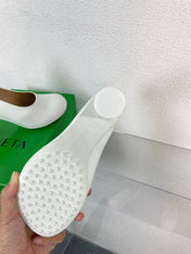 ATOMIC HIGH PUMP 9 CM IN WHITE CALFSKIN