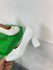 ATOMIC HIGH PUMP 9 CM IN WHITE CALFSKIN