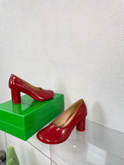 ATOMIC HIGH PUMP 9 CM IN RUBY RED CALFSKIN