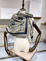 DIOR 26S SCARF 140 IN CASHMERE AND SILK 513694