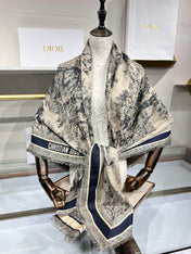DIOR 26S SCARF 140 IN CASHMERE AND SILK 513694