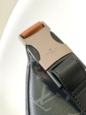 LV 25S BUMBAG 37 IN BLACK AND YELLOW COATED MONOGRAM CALFSKIN
