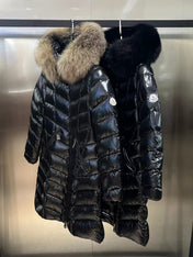 MONCLER LONG PUFFER JACKET IN BLACK