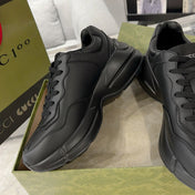 GG Rhyton Trainer Leather Black